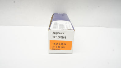 BD 382268 Angiocath I.V. Cath. For Special Placement 14GA x 3.25inch - Box of 4